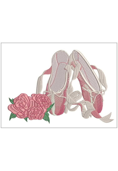 Art020 - Ballet shoes and roses